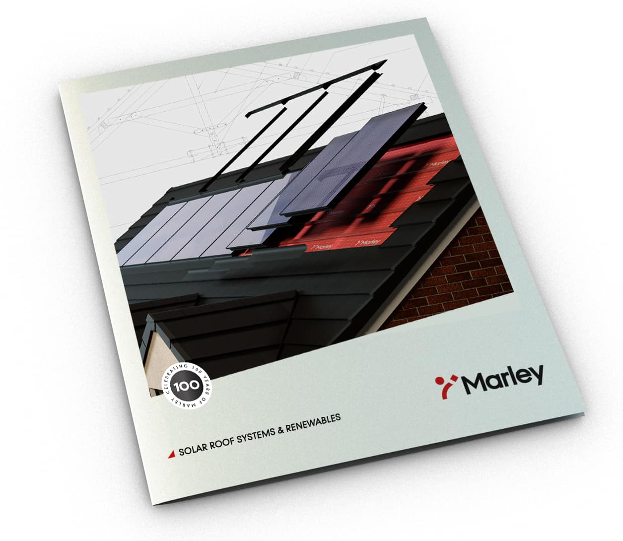 Marley Solar renewables brochure cover - 100 years edition