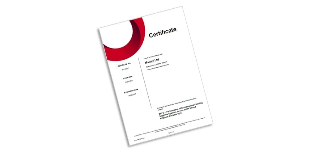 Marley Weatherboard UL Solutions Certificate