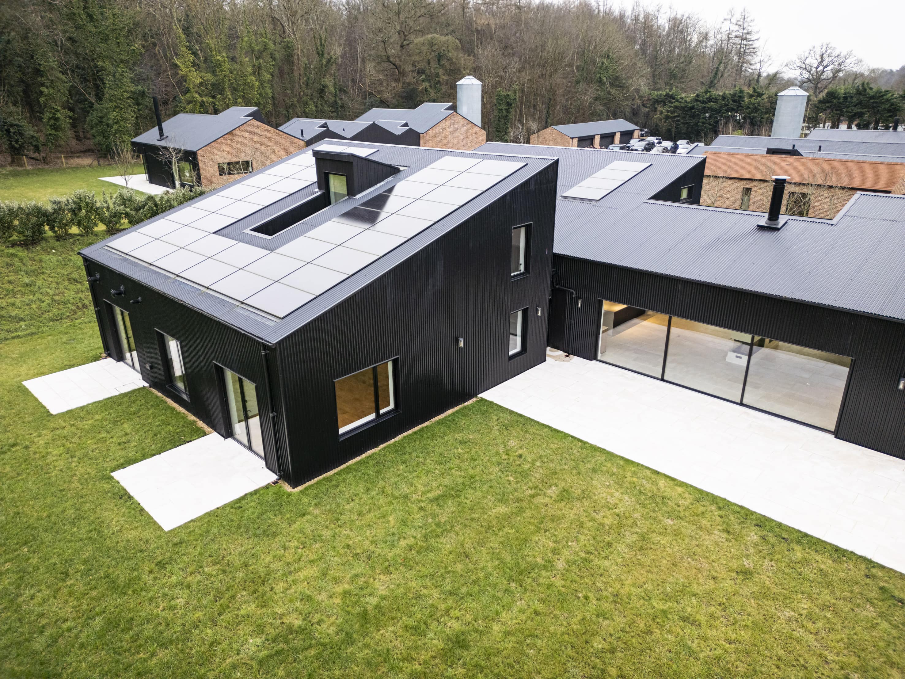 Marley Solar panels installed on a sustainable housing plot